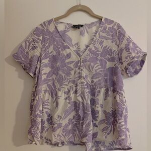 Gap Lavender Floral Top